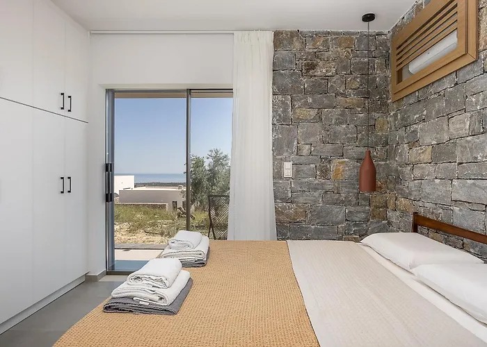 Avgi With Private Pool And Sea View * ريثيمنو